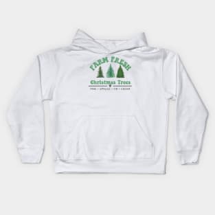 Farm Fresh Christmas tree design Kids Hoodie